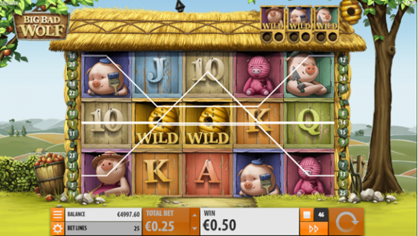 The pigs turn Wild in Big Bad Wolf slot