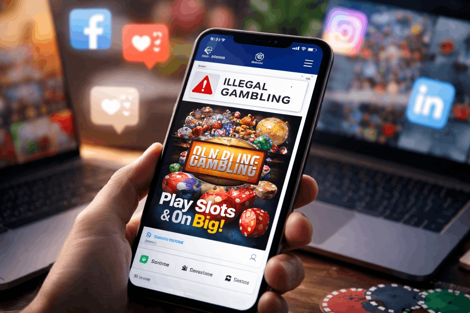 Metas illegala spelannonser