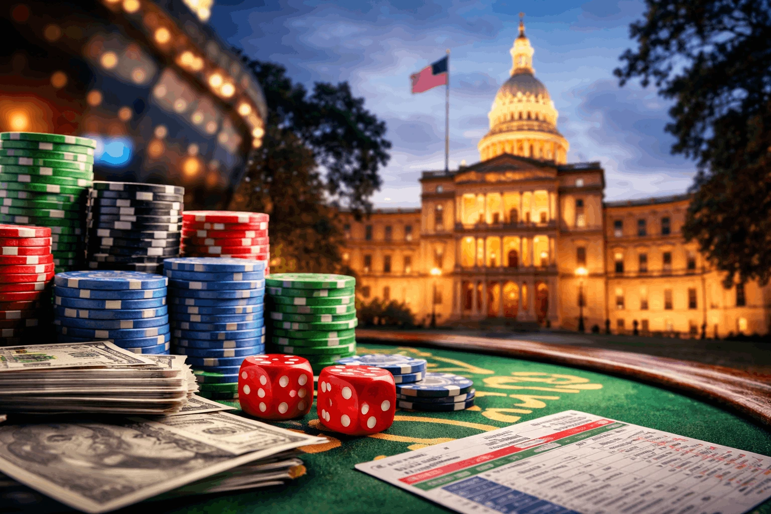 spelskatten i Michigans budget