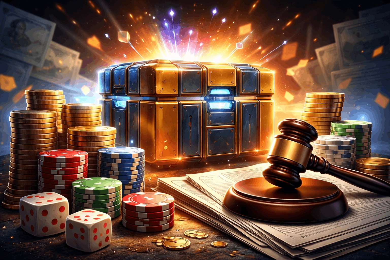 videospelens lootlådor