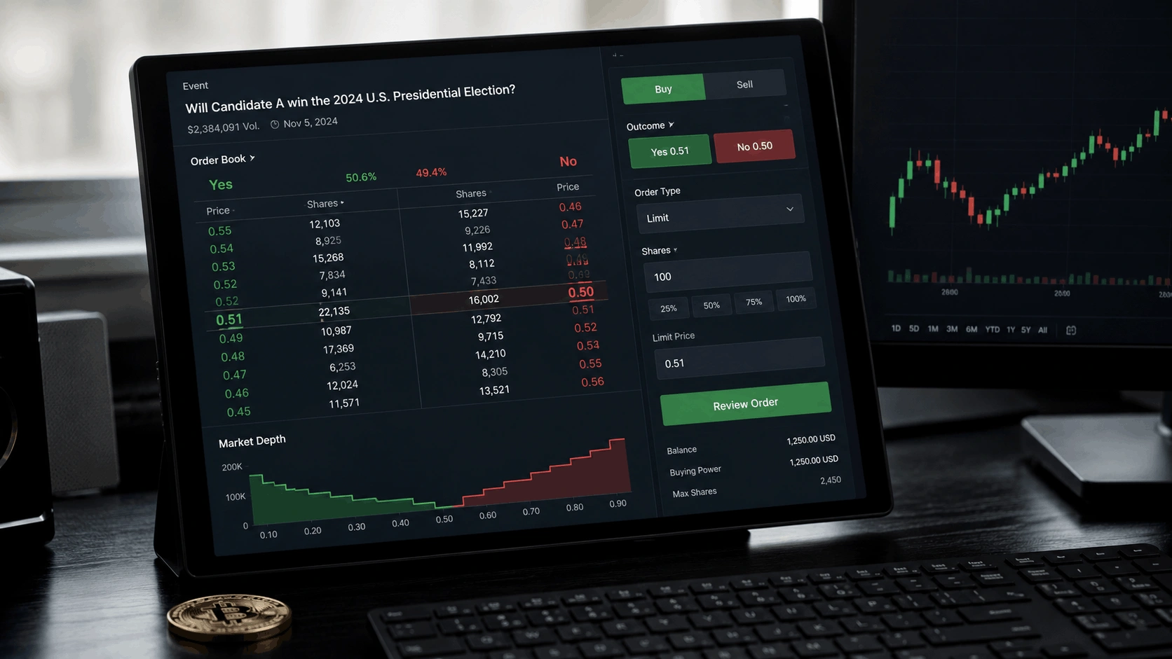 Binance.US prognosmarknader